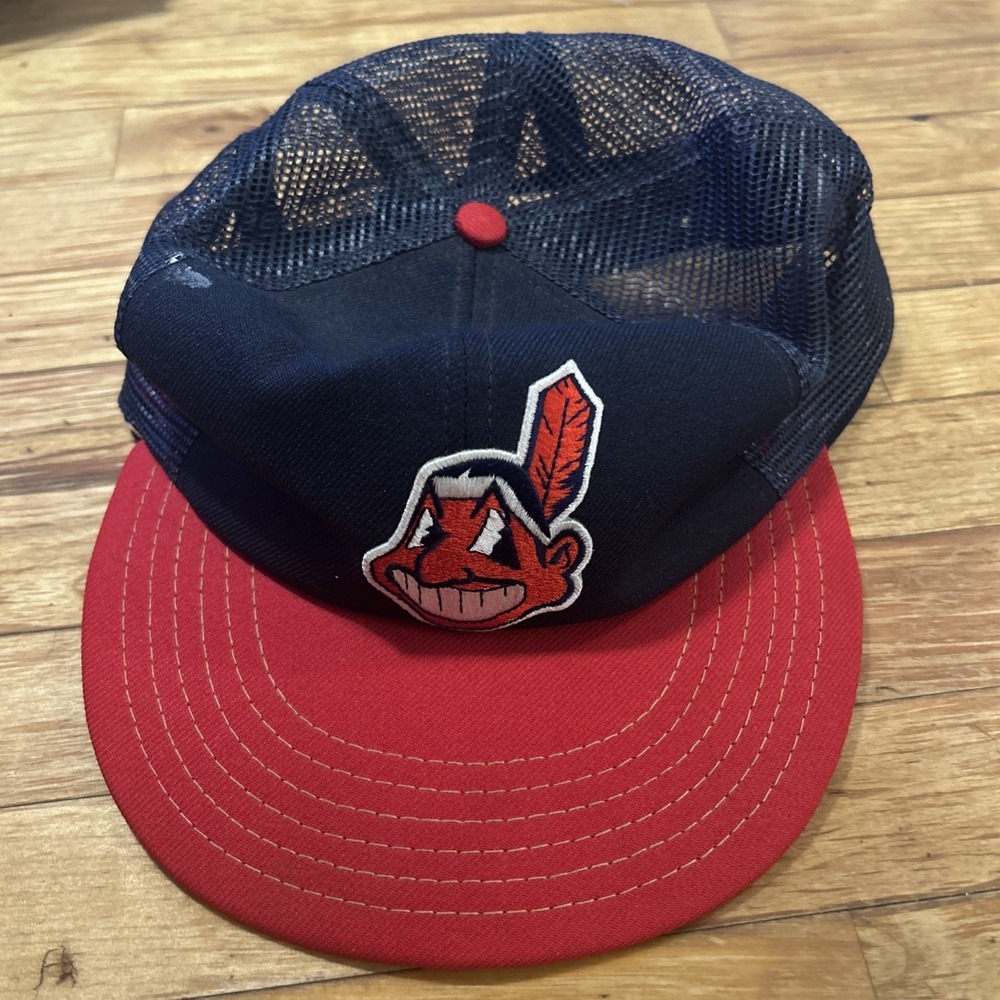 Vintage Cleveland Indians Hat Baseball Cap Snapback Mesh Adjustable Annco D3